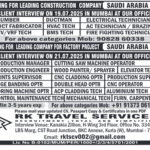 Urgent Hiring for Saudi Arabia – Construction & Factory Projects | Client Interviews in Mumbai