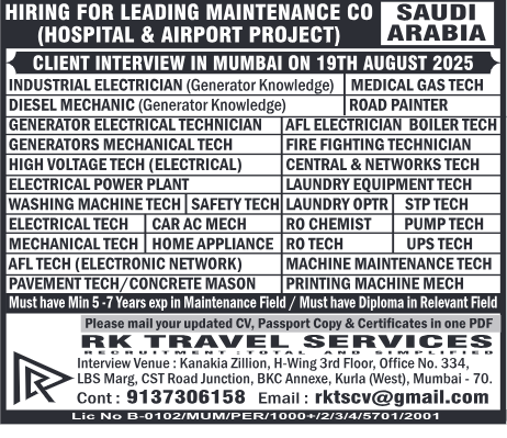 Saudi Jobs, Saudi Job Vacancy, Jobs in Saudi Arabia, Maintenance Jobs Saudi, Saudi Arabia Airport Jobs, Saudi Arabia Hospital Jobs, Generator Technician Jobs Saudi, Gulf Jobs 2025, Saudi Jobs with Visa Sponsorship, Job Consultancy Saudi,gcc, jobs, gccjobs,nas4gulf, nas4gulfjobs,assignment, assignments, abroad, times, assignmentabroadtimes,latestjobs,gulfjobs,saudijobs,qatarjobs,dubaijobs,omanjobs,bahrainjobs,kuwaitjobs, Today Assignment Abroad Times, assignmentgulftimes, Assignments Gulf Times, assignmentsgulftimes,