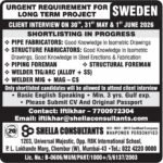 👷‍♂️ Urgent Job Vacancies in Sweden 2026: Pipe Fabricators, Welders & Foremen Required! 🇸🇪