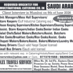 Urgent Hiring: Multinational Catering Co. Jobs in Saudi Arabia – Client Interview Mumbai