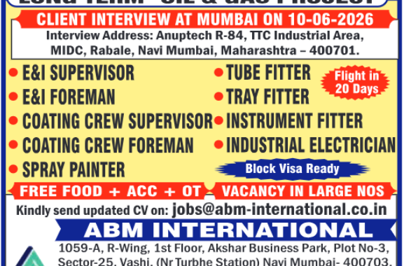 Urgent Saudi Arabia Oil & Gas Jobs 2026 | Client Interview in Mumbai | ABM International Recruitment