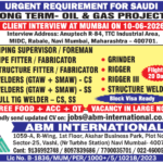 Saudi Arabia Oil & Gas Project Jobs: Walk-in Interview Mumbai for Welders, Fitters & Riggers | ABM International