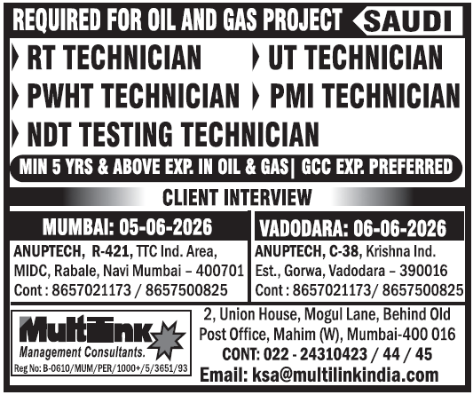Saudi Arabia Oil & Gas Project Jobs 🇸🇦 | Walk-in Interviews for NDT Technicians & More