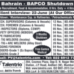 Bahrain BAPCO Shutdown Jobs 2024: Free Recruitment for Refinery & Petrochemical Roles