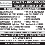 Kuwait KOC Project Jobs 2024: Final Client Interview for Skilled Workers in Navi Mumbai