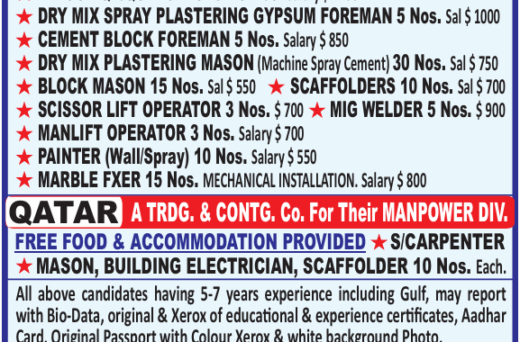 Urgent Construction & Manpower Jobs in Iraq & Qatar 2026 | Direct Client Interview