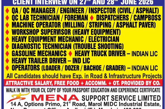 KSA Road & Infrastructure Projects Jobs 2026: Walk-in Interviews for Block Visa Roles