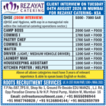Rezayat Catering KSA Jobs 2026 | Client Interview Mumbai | Overseas Catering Opportunities
