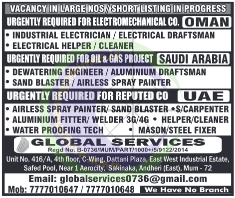Urgent Gulf Jobs 2024: Electromechanical, Oil & Gas, & Skilled Trades in Oman, Saudi Arabia, UAE