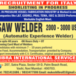 SAW Welder Jobs in Italy 🇮🇹 | High-Paying Fabrication Roles | Apply Now via Libra International
