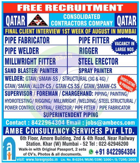 Free Recruitment Qatar: Huge Job Openings at Consolidated Contractors Company | Apply Now!