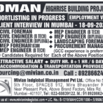 Oman Highrise Project Jobs 2026: Client Interviews in Mumbai for Civil, MEP, Landscaping & Procurement Roles