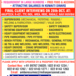 Kuwait Shutdown Oil & Gas Jobs: Walk-in Interview on 28th Oct