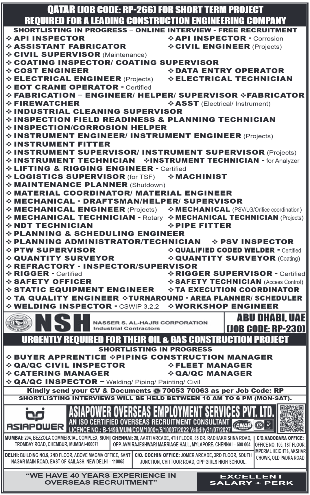 Gulf Jobs 2024: Urgent Construction & Oil & Gas Opportunities in Qatar & UAE | Apply Now!