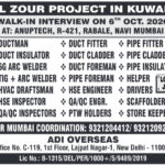 Al Zour Project Kuwait Jobs 2026 | Walk-In Interview Mumbai for Ducting, Piping, Welding & HSE